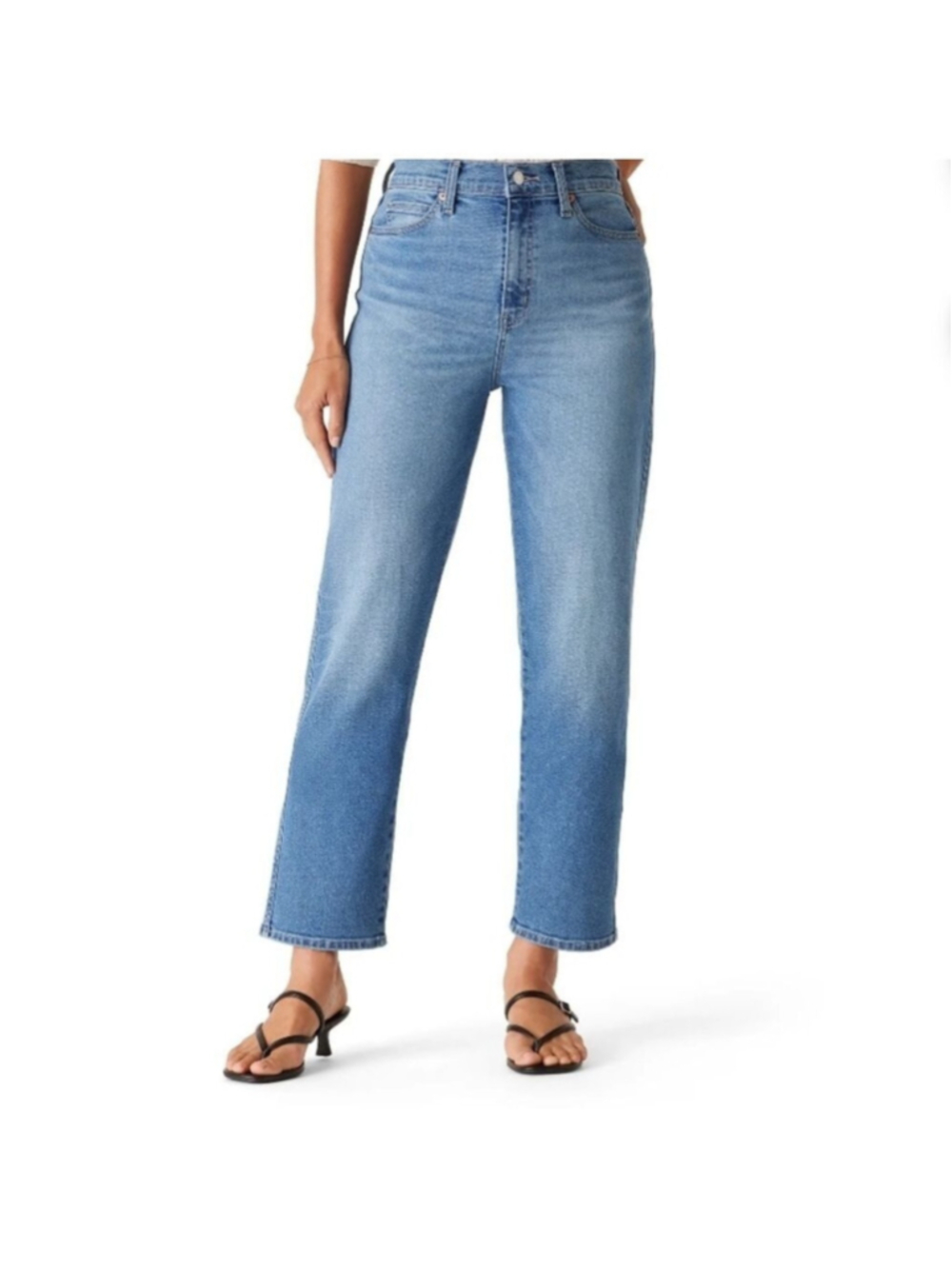 Levi Strauss Signature Gold High Rise Loose Straight Jeans 30 10